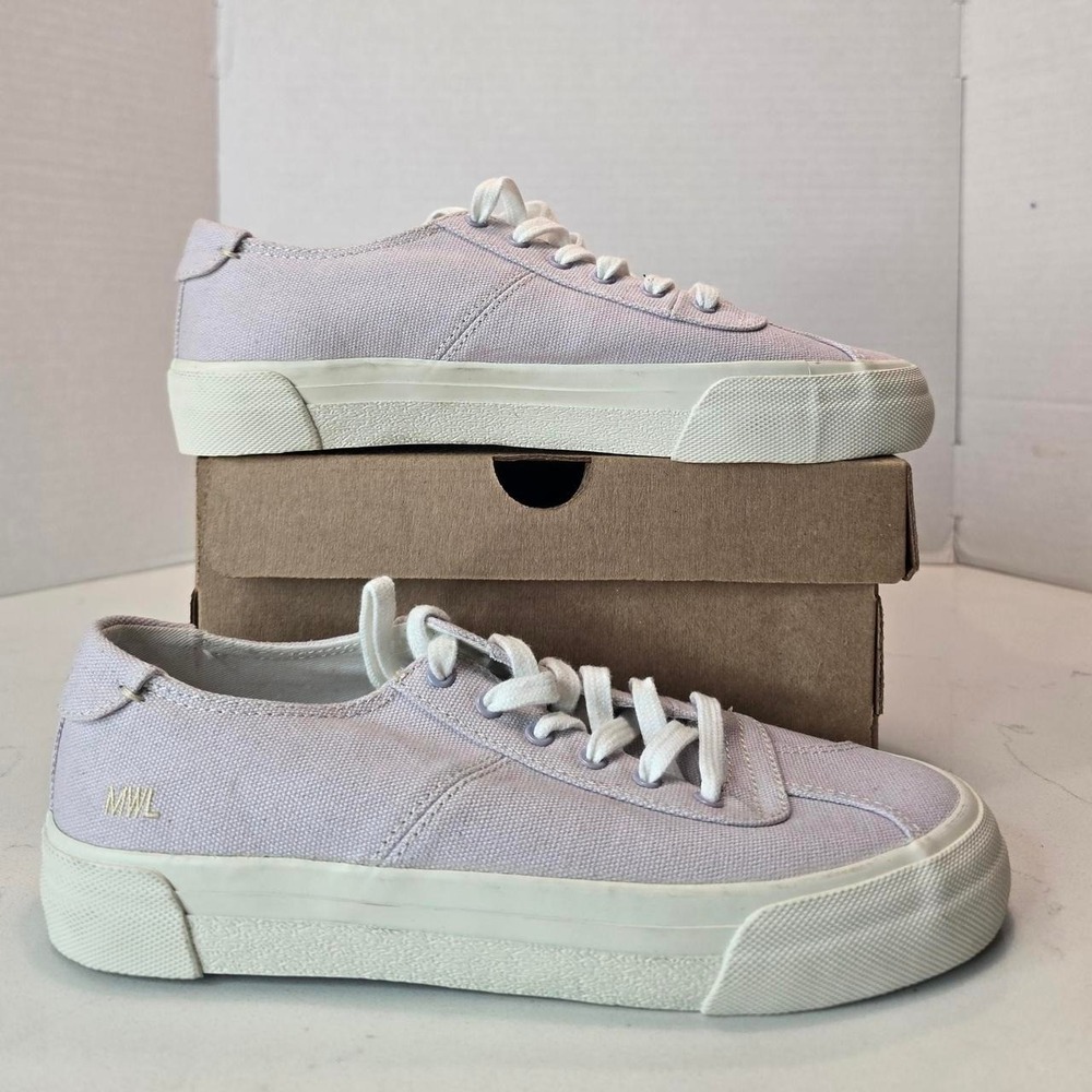 Madewell MWL Womens size 7M Sidewalk Low Top Sneakers In Canvas - Dusty Lavender
